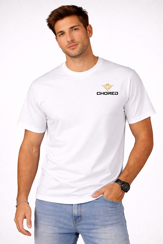 The signature T-Shirt Ronde Hals 100% katoen - Logo Borst